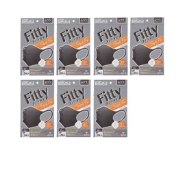 [タマガワエーザイ] 7個セット フィッティ スタイルフィット立体 5枚入り ダークグレー ふつうサイズ マスク