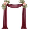 Wedding Arch Draping Fabric Burgundy 29" X 20FT Chiffon Tulle