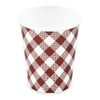 VEPATIM 40 Hot and Cold Drinks Cups Checked Paper Cups