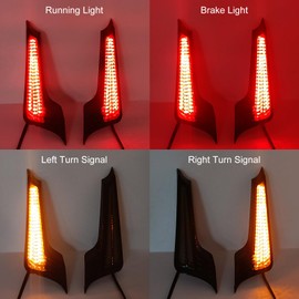 HDBUBALUS Motorcycle LED Filler Panel Light Brake Turn Signal Lamp Bike Tail Lamp Turn Signal LED Mudguard Rear Fender for Harley Touring Road Glide Street Glide Road King 2014-2024 Black