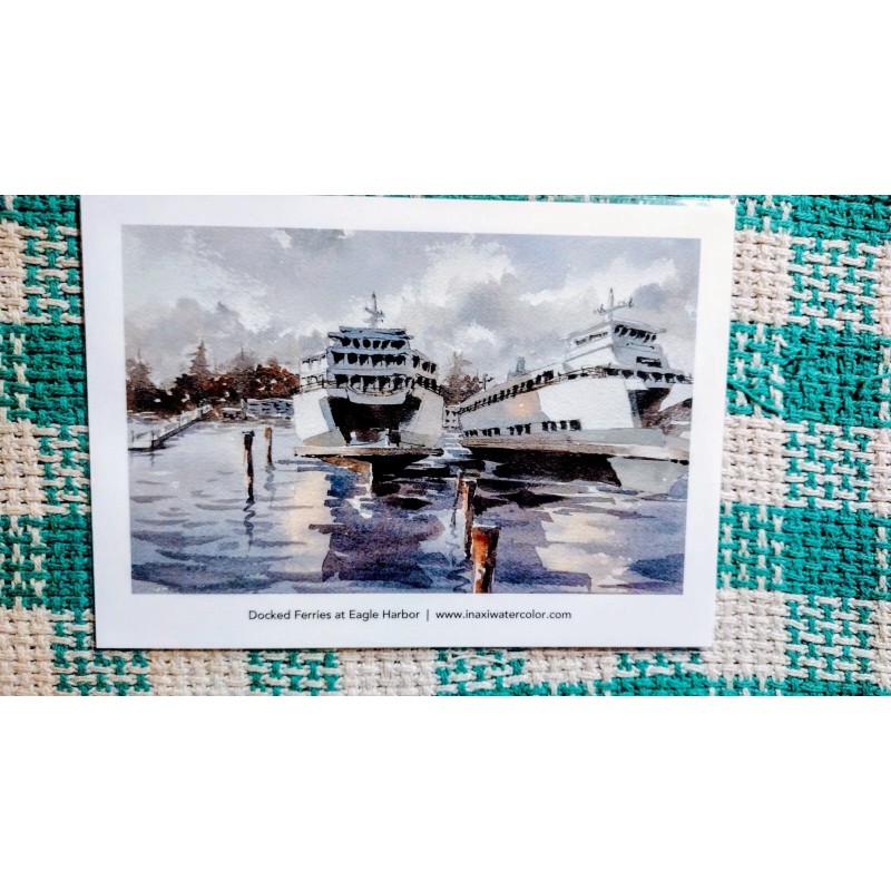 4 X 6 SEALED GREETING CARD DOCKED FERRIES @ EAGLE