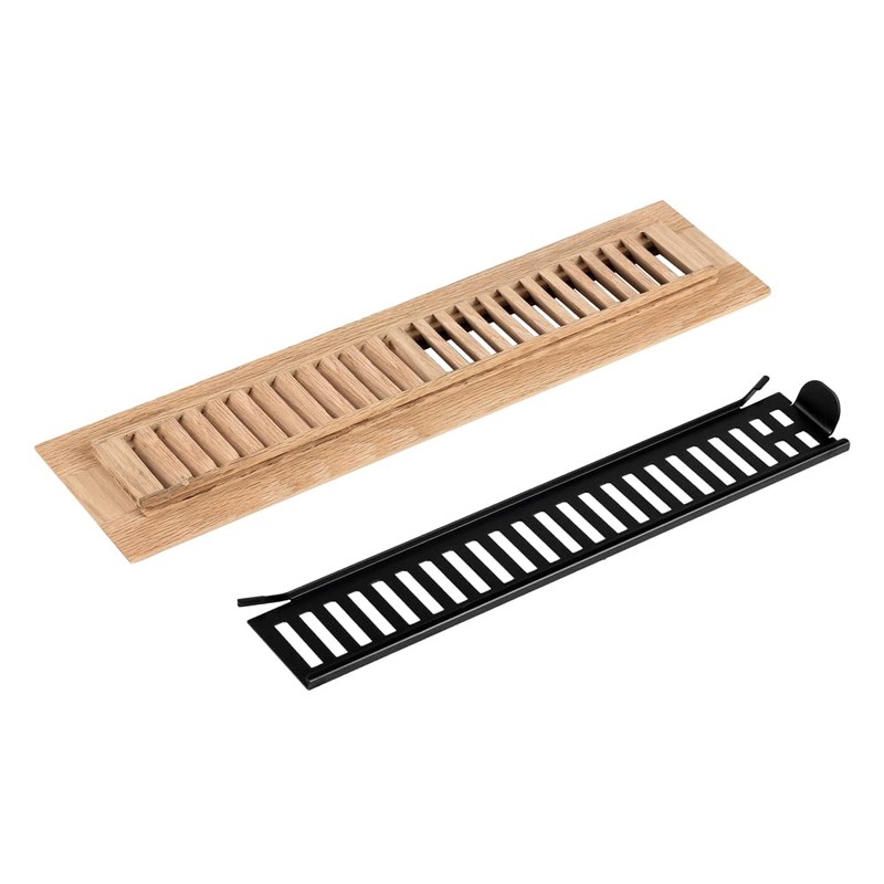 Homewell White Oak Wood Floor Register, Drop in Vent Cover