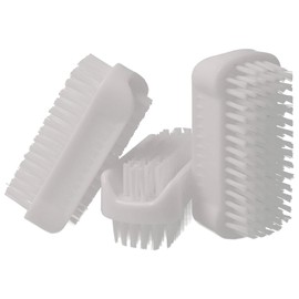 PARSA Beauty Double Sided Hand Brush Nail Brush - Nail Brush Set (3 Pieces White) - Hand Wash Brush for Bathroom, Toilet, Sink, Workshop