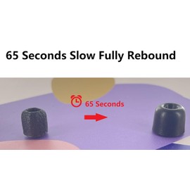 Replacement Memory Foam Ear Tips Compatible with DE Walt Earbuds, Noise Canceling Foam Eartips Ear Plug Ear Tip,Fit in Case,L/M/S 3 Size 3 Pairs,Black (515dewalt3pb3)