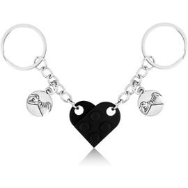 MPK Couples Matching Stuff Gifts for Valentine's Day Gifts for Couple Best Friends Him Her,Heart Keychain Set Valentine’s Day Birthday Key chain for Husband Wife Keychain Gift for Him Her