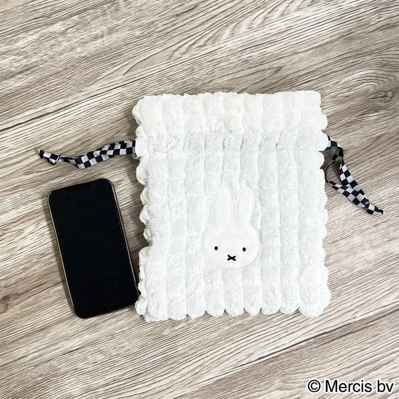 Miffy Pokopoko Series Drawstring Pouch, MF46336 miffy dickbruna Makeup Pouch,