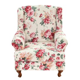 HAOYONG Wing Chair Slipcovers Stretch Wingback Chair Covers Printed 2 Pieces Wingback Armchair Slipcover Elastic Chair Slip Covers Washable Armchair Protector Cover for Living Room and Bedroom