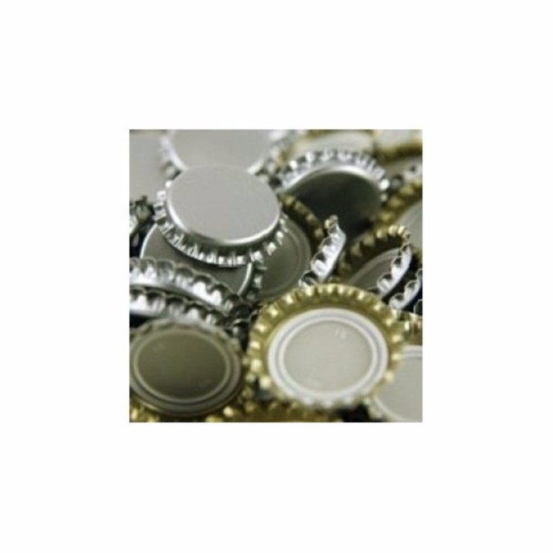 Silver Oxygen Barrier Beer Bottle Caps - Approx. 144 Pack