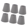 6 Pcs Cloth Lamp Shade Good Light Transmission E14 Candle