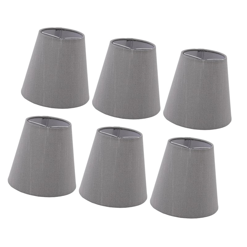 6 Pcs Cloth Lamp Shade Good Light Transmission E14 Candle
