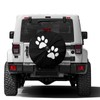 Foruidea Paw Print Spare Tire Cover with Backup Camera Hole