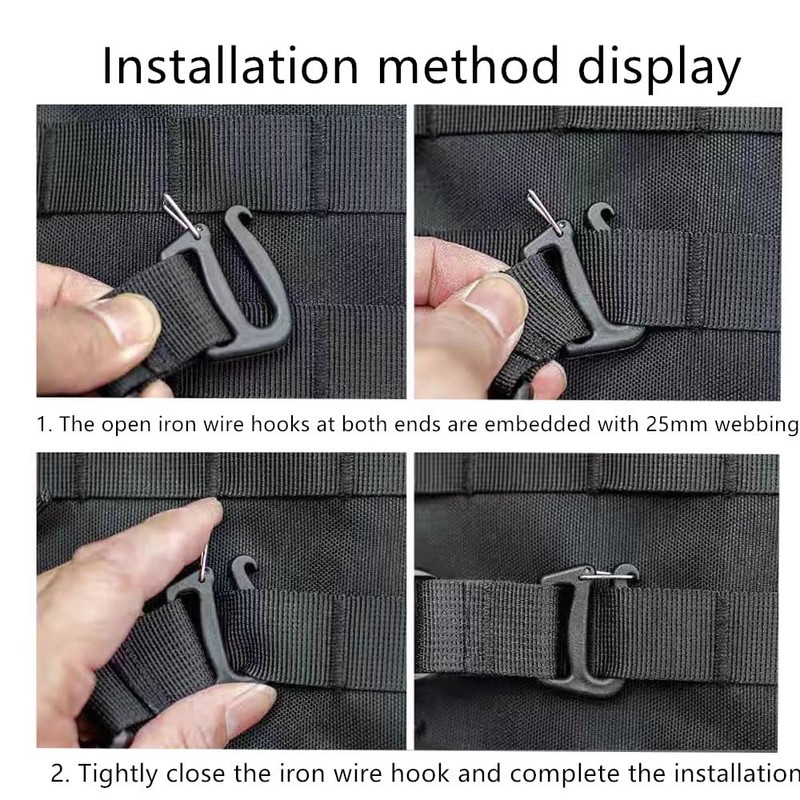 HDHYK 4 Pack Tactical Molle Backpack Straps Attachment Straps can