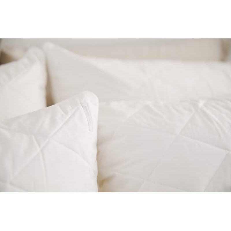 EcoLinen Organic Cotton Quilted Pillow Protector, Std Pair