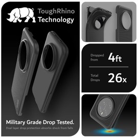 TUDIA DualShield Grip Designed for Honor Magic 7 Pro Case 5G (2025) [MergeGrip] Dual Layer Military Grade Shockproof Slim Tough Durable - Matte Black