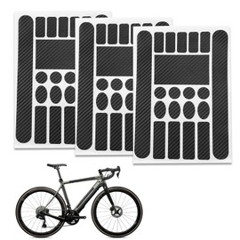 Hongoen Pack of 3 Bicycle Frame Protection Carbon Stickers, Frame Protection Film, Bicycle Protection Film, Bicycle Protection Paint Damage, Frame Sticker for Frame Protection, Mountain Bike, Road