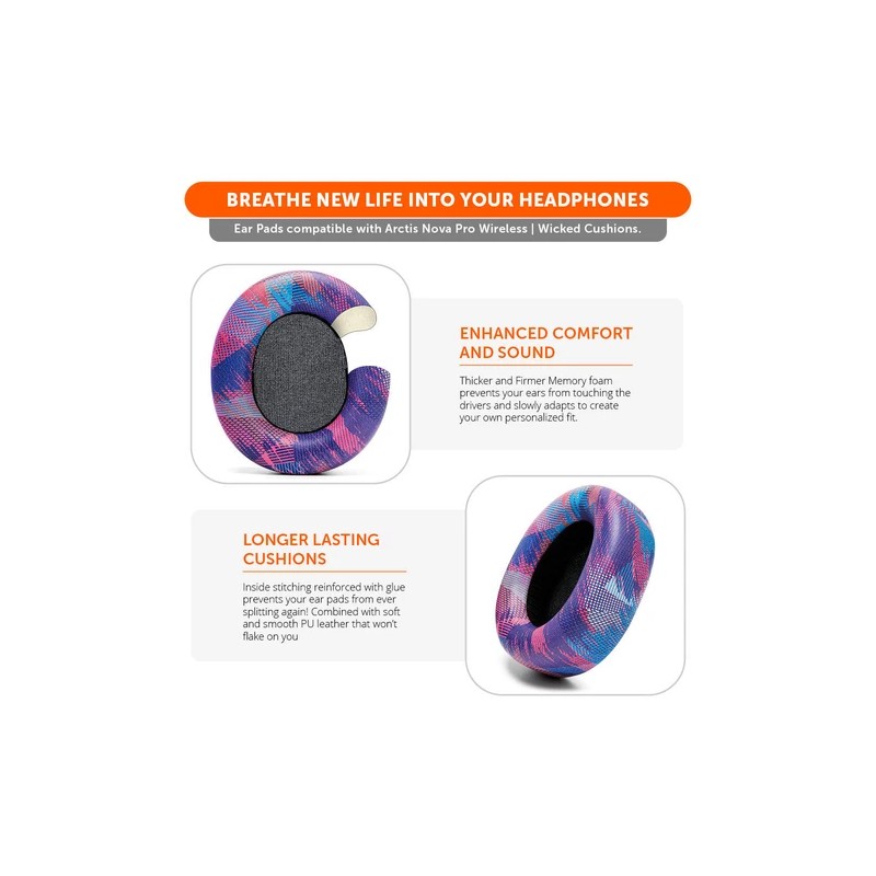 Multiple Brands Upgraded Arctis Nova Pro Wireless Earpads - Black