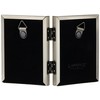 Lawrence Frames Antique Pewter Hinged Double 2x3 Picture Frame, Beaded