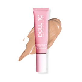 Doll 10 TCE Liquid Filter – CC Cream Foundation - Liquid Foundation - Lightweight Tinted Moisturizer & Skin Tint - Blurs Pores & Fine Lines - Vegan - Clean Makeup - [Light/Medium] - 30 Day Supply