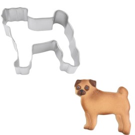 R&M Pug Dog 3.75" Stainless Steel Cookie Cutter