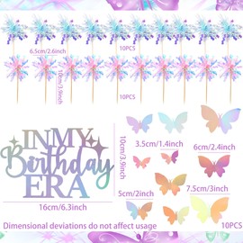 LaVenty In My Birthday Era Cake Decoration Party Decorations Birthday Girls Theme Photo Backdrop Era Music Fans Lover Party Supplies