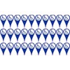 StickerTalk Blue Handicap Map Pointer Vinyl Stickers, 1 Sheet of 30 Stickers, 0.5 inches by 1 inch Each