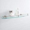 Naiture Collection Tempered Glass Shelf in Brushed Nickel Finish