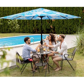 ontheway 11FT Patio Umbrella Enhanced Replacement Canopy Market Table 8 Ribs Umbrella Canopy (Palm, 11FT)