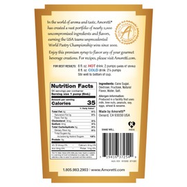 Amoretti - S'mores Gourmet Syrup, 94 Servings Per Bottle (750 ml), for Flavoring Coffees, Cocktails, and other Beverages, Gluten Free, GMO/GEO Free, Preservative Free