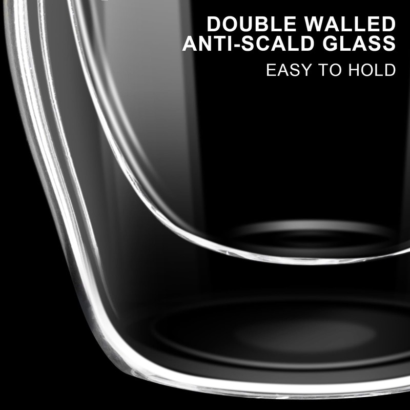 PARACITY Espresso Cups Set of 2, Double Walled Espresso Shot