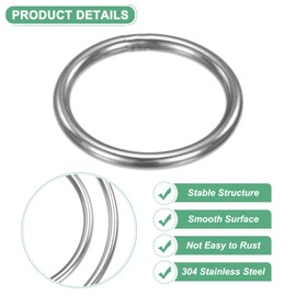 M METERXITY 24-Pack Dream Catcher Rings,1.6 Inch Stainless Steel Macrame Wreath Floral Round Rings Metal O Rings Hoop for DIY Wedding Wreath/Wall Hanging/Christmas/Camping Silver 0.16 Inch