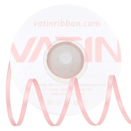 VATIN Satin Ribbon with 1/8" x Continuous 50 Yards, Double Faced Rose Gold Polyester Thin Ribbon Use for Bows, Hair, Crafts, Floral, Wedding, Gift Wrapping and More