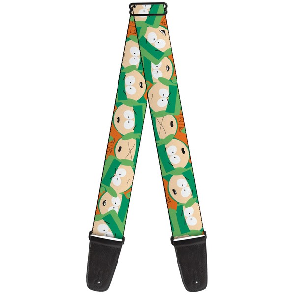 Buckle-Down Comedy Central Guitar Strap, South Park Kyle Expressions Scattered