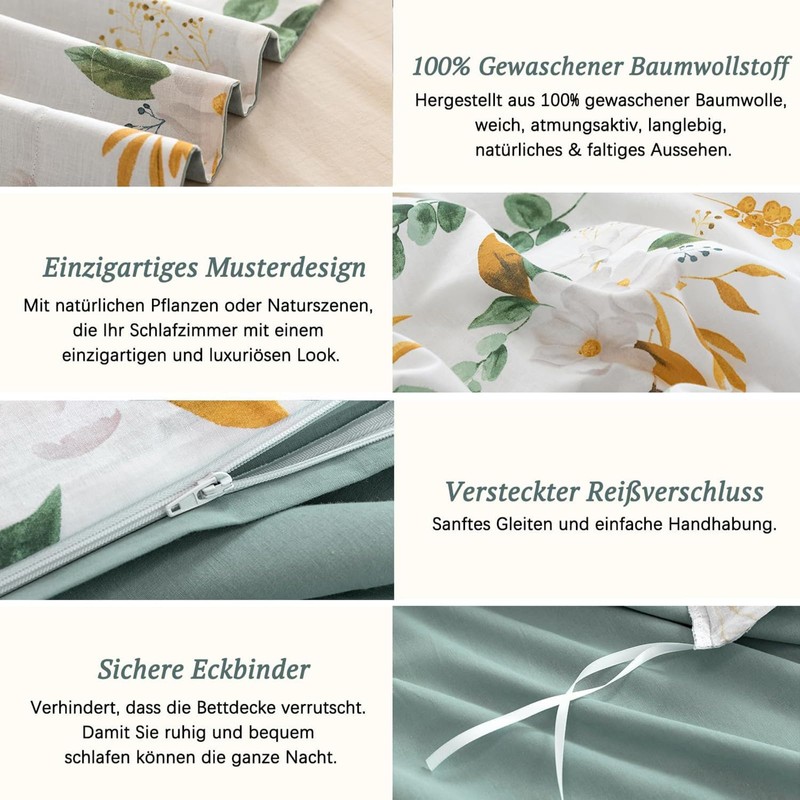 MILDLY Bed Linen 135 x 200 cm Cotton, Bedding Sets