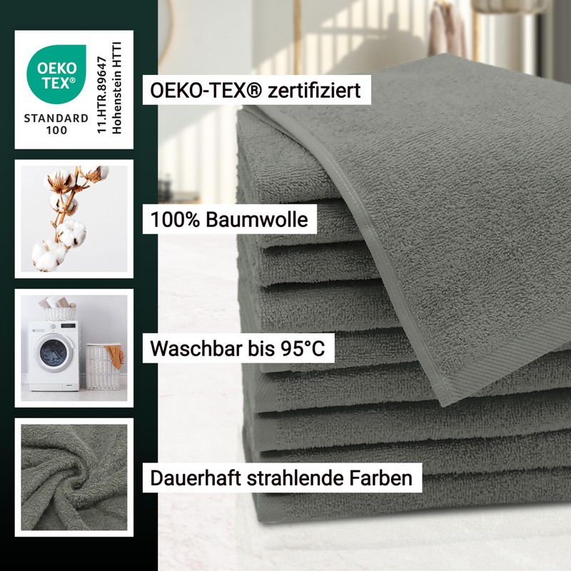 Zollner Set of 10 Guest Hand Towels - 30 x