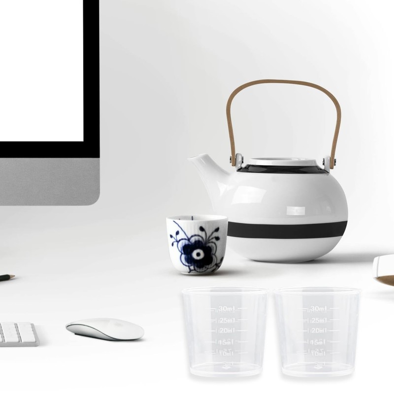 Vanyibro 30ml Plastic Liquid Measuring Cups,Transparent Clear Graduated Kitchen Cooking