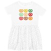 inktastic Oktoberfest Colorful Pretzels Toddler Dress 3T White with Speckles