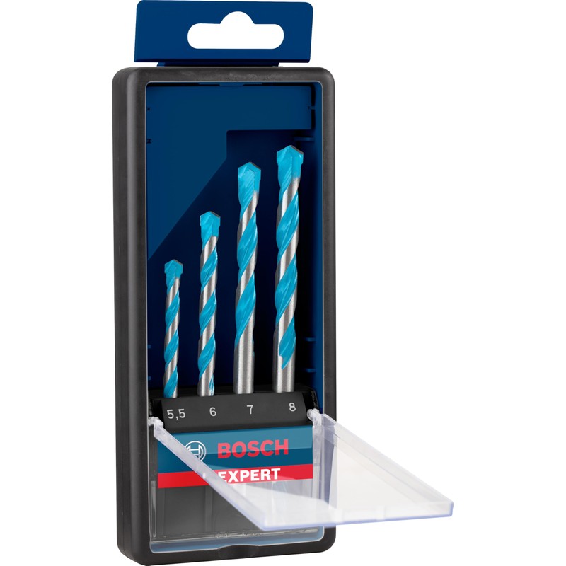 Bosch 4x EXPERT CYL-9 MultiConstruction Drill Bit Set (for Concrete,