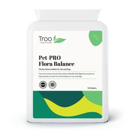 Pet-PRO Vital Probiotics For Dogs and Cats 2 Billion cfu 120 Chicken Tablets | Added Digestive Enzymes and Inulin Prebiotic | UK Manufactured to GMP Standards