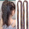 OPVYAEU Pack of 30 Hair Braids Colourful Hair Wrap Cord