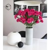 IPOPU 30 Heads Carnations Artificial Flowers 6PCS Silk Carnations 27.56in