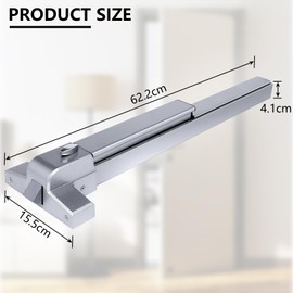 Dollate Panic Bar for Exit Doors, Aluminum Hardware Push Bar with Exterior Lever, Panic Exit Device, Commercial Emergency Exit Bar Panic Exit Device for Wood Metal Door
