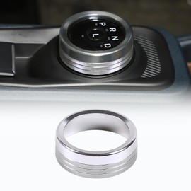 CHEAYAR Gear Shift Switch Button Ring Trim Cover Fit for Ford Maverick 2022, Aluminum Gear Shifting Knob Cover, Gear Shift Knob Cover Interior Gear Shifter Head Decoration Protection (Silver)