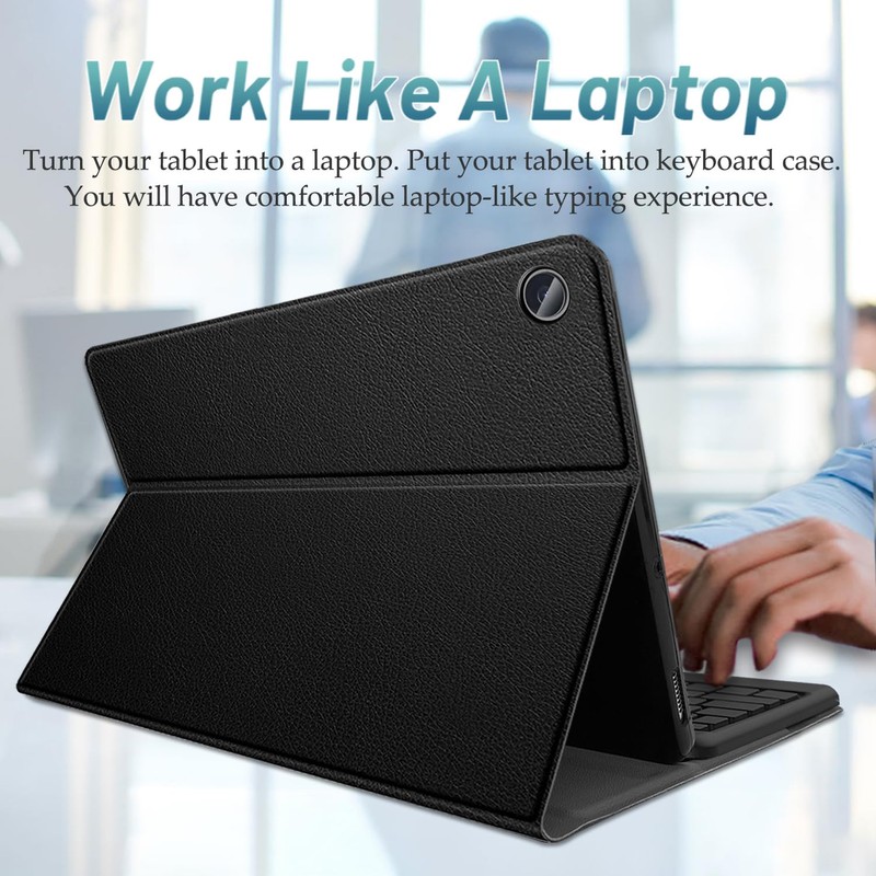 DKAHOEE Backlit Touchpad Keyboard Case for T-Mobile REVVL Tab 2