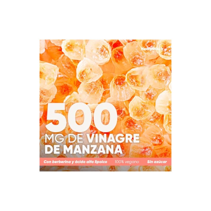 Vinagre de Manzana 60 Gomitas con Berberina para Adulto Sin
