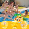 dellyy Pineapple Inflatable Drink Holder, Pool 2-in-1 Drinks and Snack