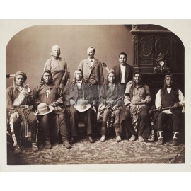 SHOSHONE NATIVE AMERICAN DELEGATION TO WASHINGTON D.C. HATCHET 8X10 PHOTO