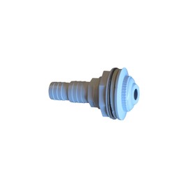 SPIRATO Inlet Nozzle for Steel Wall Basins Inlet Nozzle White with Connection 32-38 mm