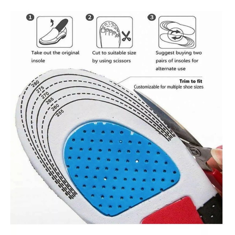 Clicmania 1 Par Plantillas Ortopedica Gel Descanso Ajustable Deporte