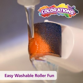 Colorations Paraben-Free Simply Washable Tempera Paint Roller Set, 6 Colors