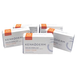 KENKŌDERM Psoriasis Dead Sea Mineral Salt Soap Argan Oil 4.25 oz Lot 5 NIB